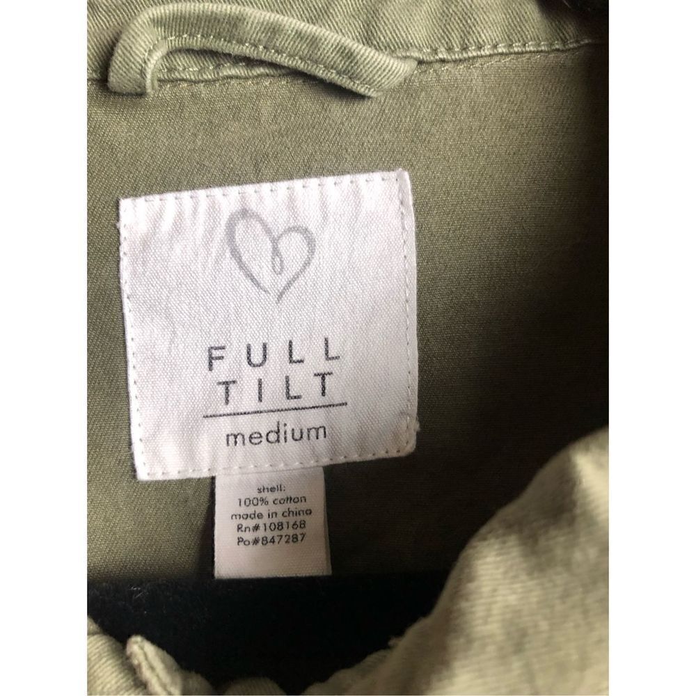 Full Tilt Jacket Snap Front Close Long Slv Snap Cuff 4 Pockets Olive Medium - Picture 5 of 12